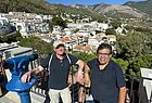 Stippvisite in Mijas oberhalb von Fuengirola: Detlef Gambs vom Reisebüro Hauns mit Javier Cordero vom Veranstalter Eurolatino