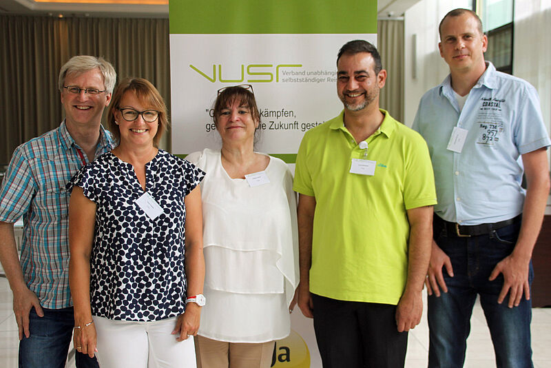 „Wir sprechen das aus, was jeder weiß, aber keiner zu sagen wagt“: VUSR-Chefin Marija Linnhoff (Bildmitte) mit weiteren Mitgliedern des Reisebüros-Verbands „Wir sprechen das aus, was jeder weiß, aber keiner zu sagen wagt“: VUSR-Chefin Marija Linnhoff (Bildmitte) mit weiteren Mitgliedern des Reisebüros-Verbands