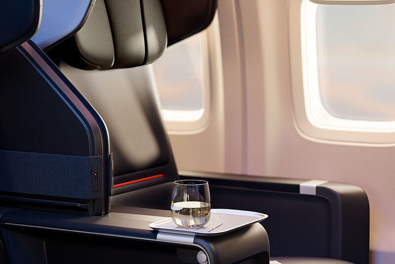 Business-Class-Sitz in der neuen Kabine von Delta Air Lines