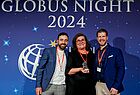 Der dritte Platz der Kategorie „Bester Reisebüro-Service Tourist Boards” ging an Spanien, vertreten durch Brita Schleinitz, Jesus Somonte (links) und Oscar Martinez 