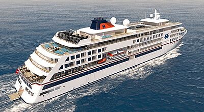 Die neuen Expeditionsschiffe von Hapag-Lloyd Cruises fassen jeweils 240 Passagiere und bieten neben Zodiacs auch eine Marina