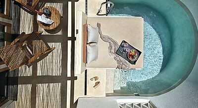 Zum Domes Noruz Mykonos gehören einige Villen mit privatem Pool