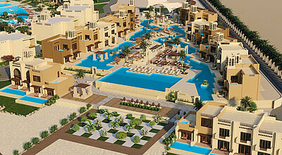 Hier noch im Modell: das neue True Beach Resort in Marsa Alam hat Schauinsland-Reisen exklusiv unter Vertrag