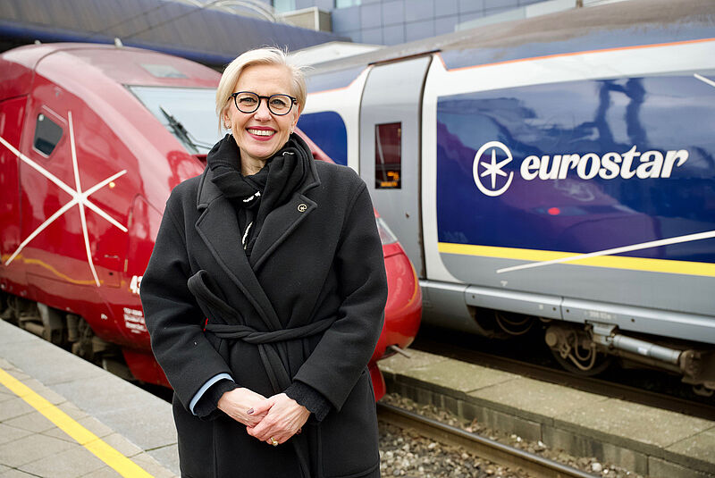 Eurostar-Chefin Gwendoline Cazenave freut sich über gute Zahlen ihres Unternehmens