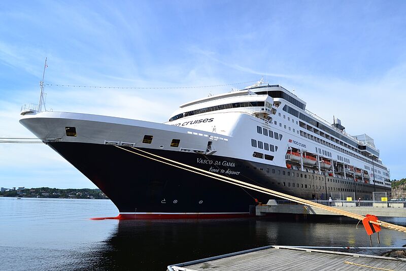 Die Vasco da Gama von Nicko Cruises ist Baujahr 1992 und auf 1.000 Passagiere ausgelegt. Alle Fotos: ck