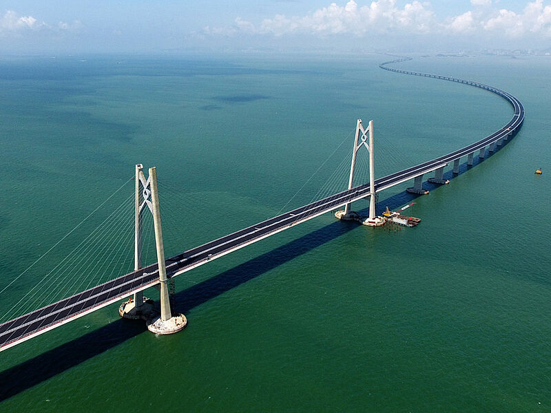 Die neue Hongkong-Macau-Zhuhai-Bridge ist 55 Kilometer lang. Foto: mgto