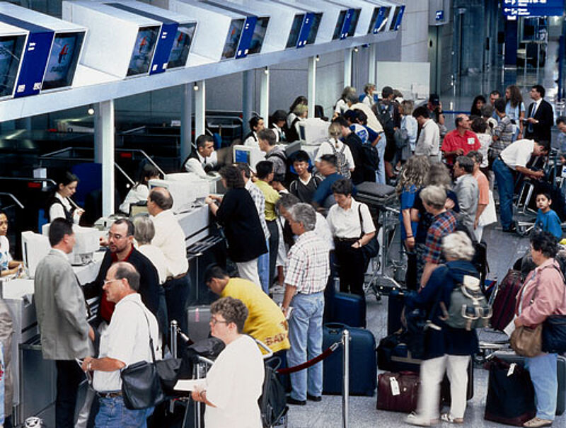 Auch am Frankfurter Airport konnten die meisten Fluggäste planmäßig reisen
