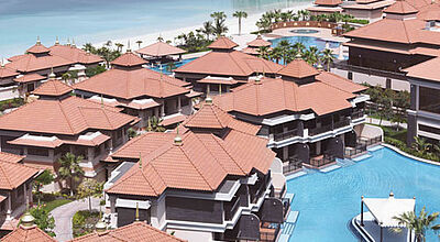 Das Anantara Dubai The Palm Resort & Spa bietet 18 Over-Water-Villen