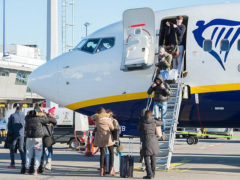 Rückzug: Ryanair, hier eine Maschine in Berlin, gibt offenbar den innerdeutschen Verkehr auf. Foto: Flughafen Berlin Brandenburg