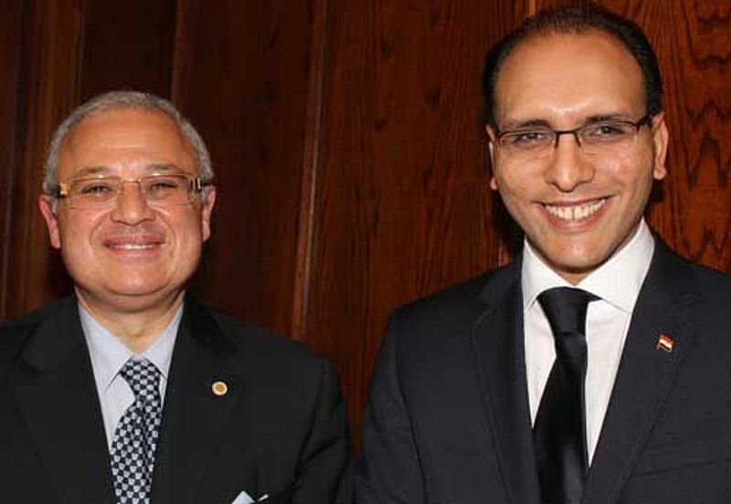 Ägyptens Tourismusminister Hisham Zaazou (re) mit seinem Deutschland-Vertreter Mohamed Gamal