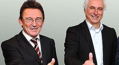 Jürgen Marbach (rechts im Bild) freut sich auf die Zusammenarbeit mit Aldiana-Geschäftsführer Peter Wennel