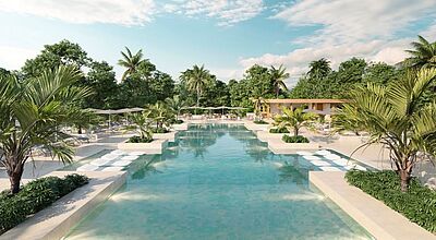 Der neue Pool im Family-Selection-Bereich im Grand Palladium Kantenah Resort & Spa in Mexiko