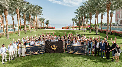 Mit den Starway Awards ehrt Coral Travel/Ferien Touristik jedes Jahr die 100 Top-Partner – hier ein Foto von der Veranstaltung 2022 in Hurghada. Foto: Coral Travel