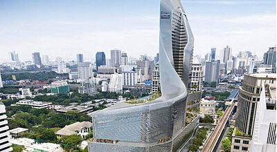 Das Park Hyatt Bangkok ist gedreht wie eine Spirale