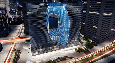 Das Me Dubai wurde von Zaha Hadid geplant