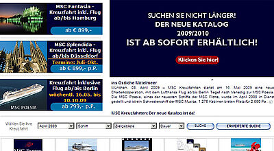 Die Buchungsanfragen über die MSC-Homepage landen bei den Reisebüros.