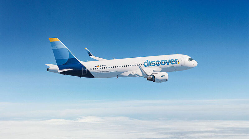 Vorher Eurowings Discover, jetzt Discover Airlines: Immer mehr Flieger sind im neuen Look unterwegs
