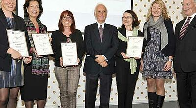 Die Gewinner bei der "Premio Enit 2012" Preisverleihung anlässlich der Frankfurter Buchmesse