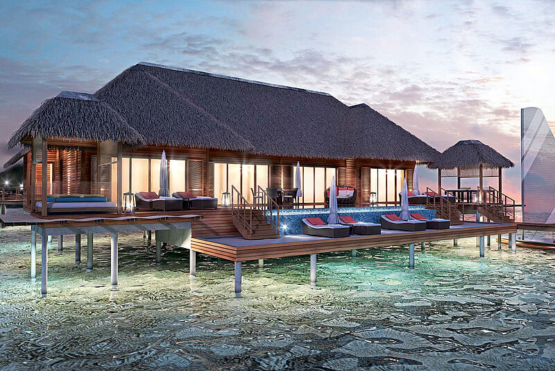 Zum Cayo Guillermo Resort Kempinski gehören auch Overwater-Villen