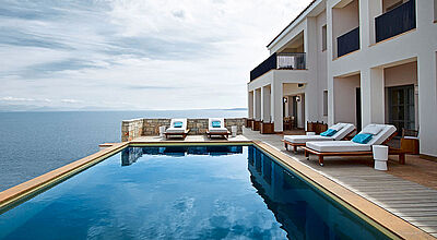 Zum Angsana Corfu gehören auch Villen mit einem privaten Pool. Foto: Angsana