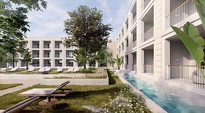 30 Swim-up-Zimmer für Familien bietet das Anantara Vilamoura Algarve Resort. Foto: Anantara