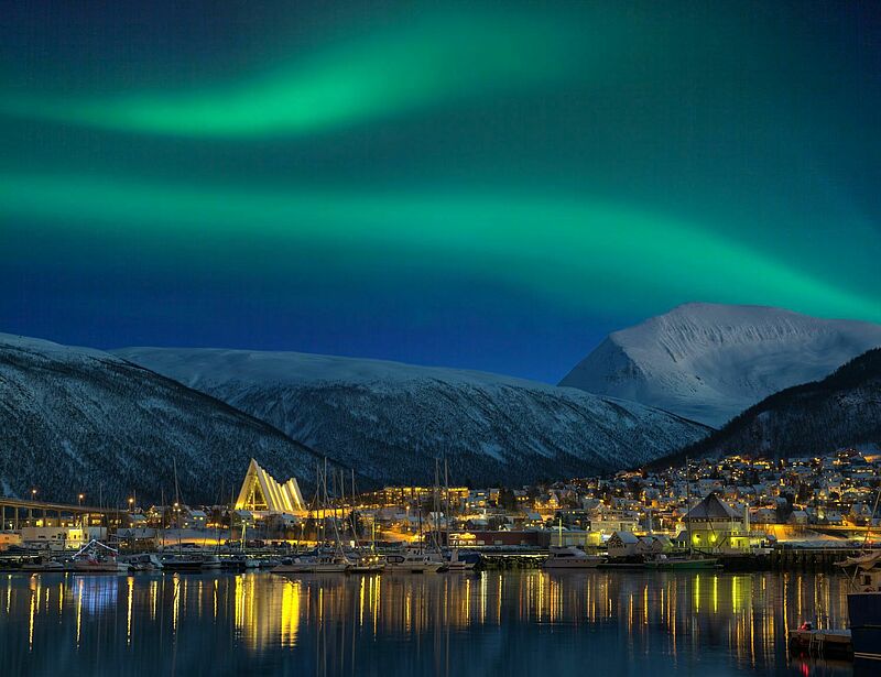 Buchbar ist auch eine fünftägige Norwegen-Reise „Polarlicht in Tromsö“