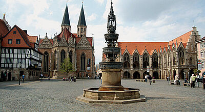 Der Altstadtmarkt ist Station der Audioguide-Tour durch Braunschweig.