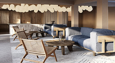 Bei der Inneneinrichtung wurden laut DER Touristik hochwertige, landestypische Naturmaterialien verwendet, wie hier in der Lobby