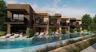 Im Ananea Rocrita werden auch Swim-up-Zimmer angeboten