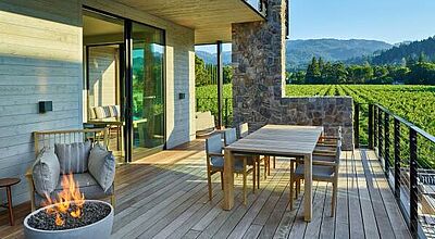 Das Alila Napa Valley liegt inmitten von Weinbergen Das Alila Napa Valley liegt inmitten von Weinbergen