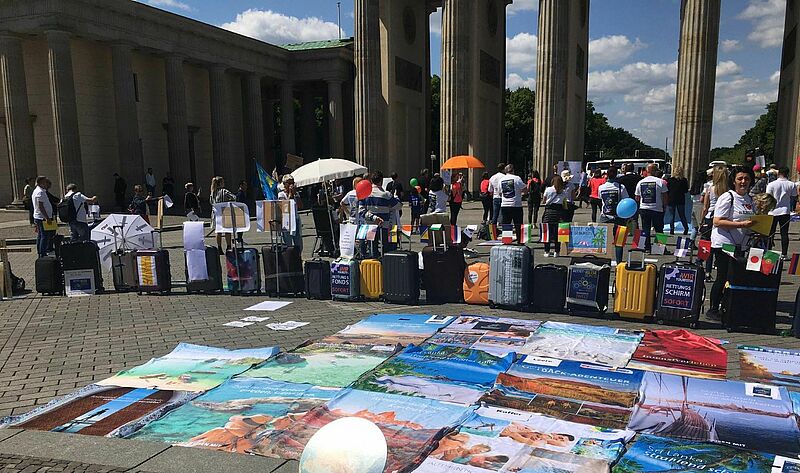 Bereits im vergangenen Jahr hatten Hunderte Touristiker in Berlin demonstriert