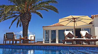 Eines der Ferienhäuser mit Pool, die La Palma Travel anbietet.