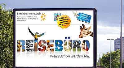 So könnte eines der Plakate für die neue Image-Kampagne aussehen.