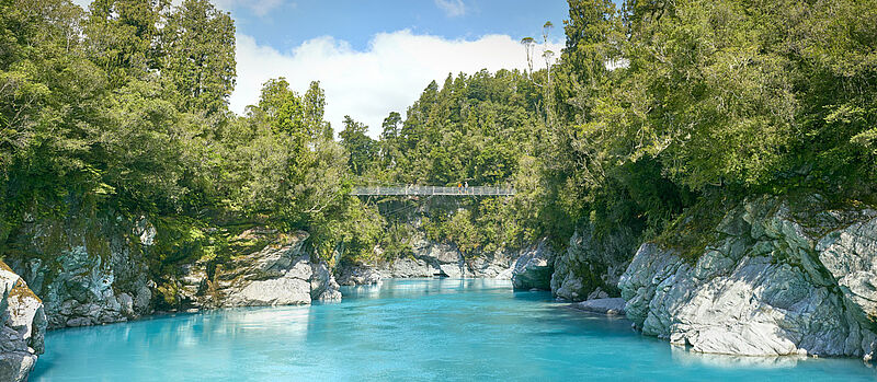 Die Verlängerung des Trails durch die Hokitika-Schlucht führt nun auch über eine abenteuerliche Hängebrücke