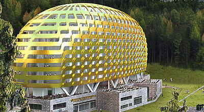Kein Ufo, sondern ein Hotel: Das Interconti in Davos soll 2013 fertig sein