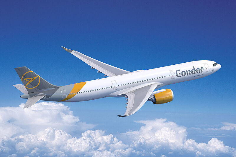 Mit dem Airbus A330 Neo geht Condor ab Herbst an den Start. Eventuell ist dann ja ein Abonnent des ta-Newsletters unter den Fluggästen. Foto: Condor