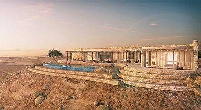 Noch in diesem Jahr soll das Six Senses Shaharut in der Wüste Negev in Israel eröffnen. Modell: Six Senses