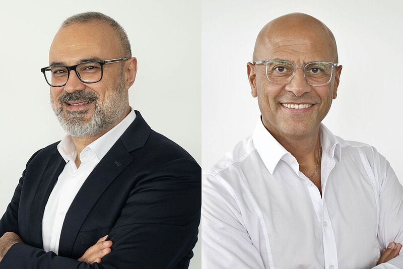 Porträtbilder zweier Männer