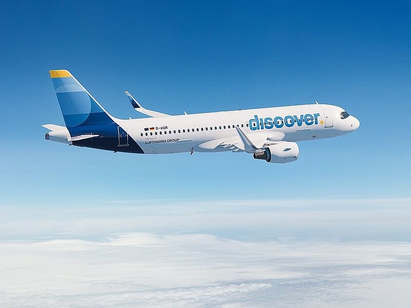 So sieht ein Airbus A320 von Discover Airlines aus. Foto: Discover Airlines