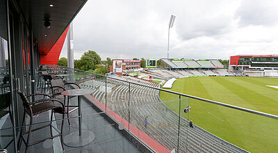 Vom Hilton Garden Inn Manchester Emirates Old Trafford können die Gäste auf einen Cricket-Platz schauen