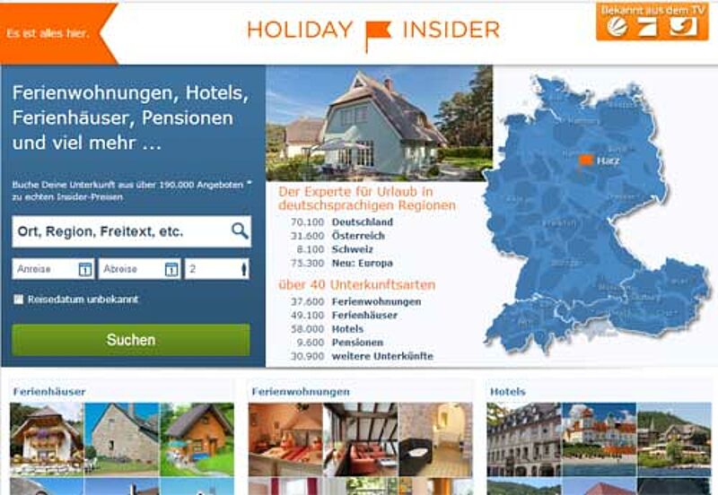 Holidayinsider.com ist Spezialist für die deutschsprachigen Ferienregionen