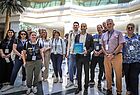 Nächster Halt war das Iberostar Selection Kantaoui Bay – im Bild die „Gruppe Mahdia“ mit Florian Homm (Mitte, weißer Pullover), Sales Manager bei Discover Airlines, und dem Rezeptionschef des Hotels