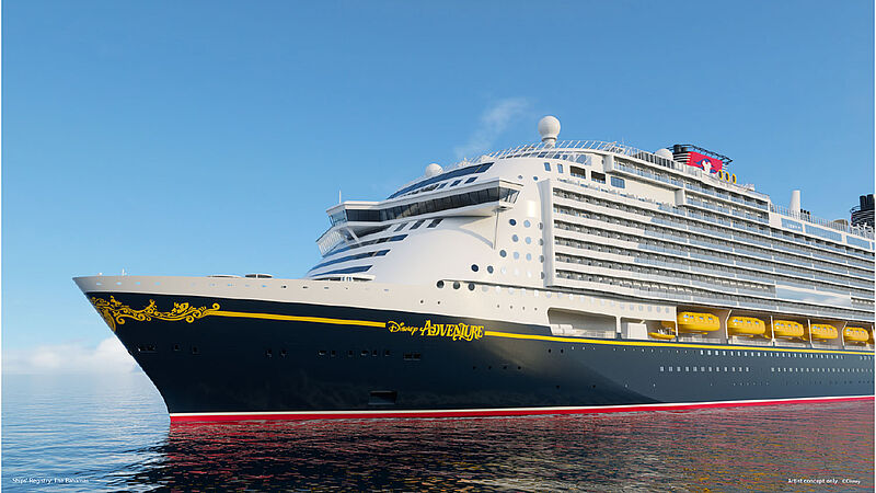 Die im Bau befindliche Disney Adventure soll bis zu 6.700 Passagiere fassen