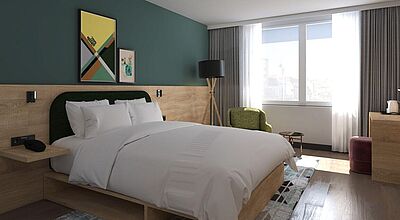 So soll das Zimmer im Spark by Hilton Stuttgart Sindelfingen aussehen