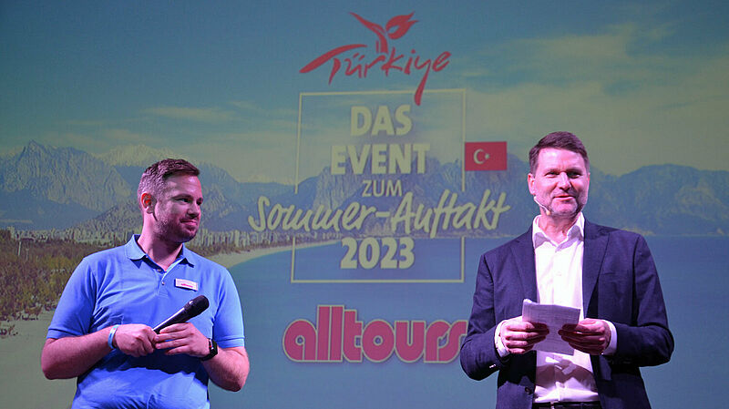 Alltours-Vertriebschef Georg Welbers (rechts) und Jan Flintrop, Chef des Alltours-Vertriebsaußendienst