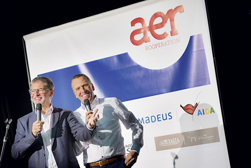 Stolz auf Axolot: AER-Vorstände Pedro Turbany (links) und Rainer Hageloch