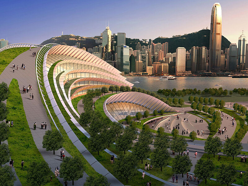 So soll die neue West Kowloon Station aussehen