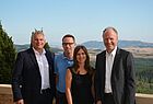 TUI-Manager (von links) Artur Gerber, Robin Wilbertz, Corinna Jakob und Michael Knapp in Castelfalfi
