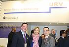 Reisebüro-Trainerin Claudia Freimuth mit den URV-Außendienstlern Sören Riewe (links) und Marcus Krügel 