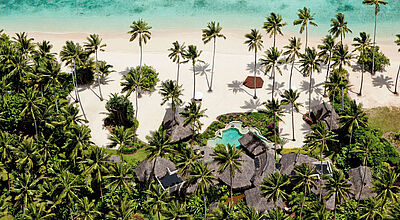 Eine der 25 Villen im Como Laucala Island auf Fiji